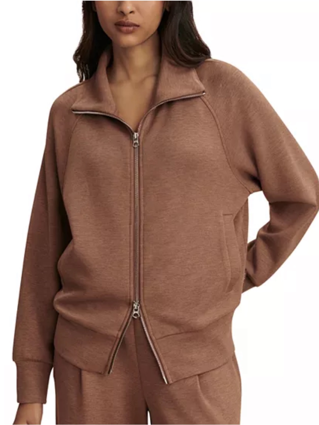 Varley Women’s Tyde Zippered Sweater Size Xs Golden Bro (Tan)